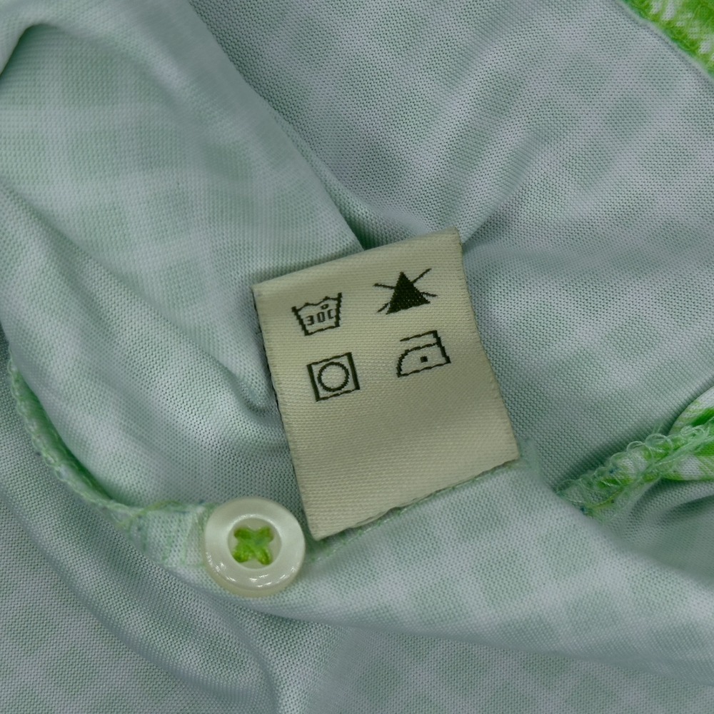 Donald Ross Men's XL Green and White Checked Short Sleeve Golf Polo Shirt - Picture 7 of 9